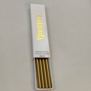 Slant collections stainless steel cocktail straw